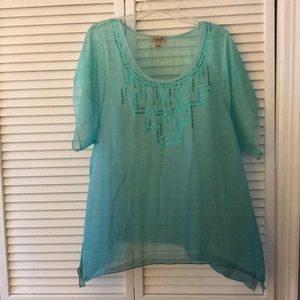 Sheer ladies tunic-1X
